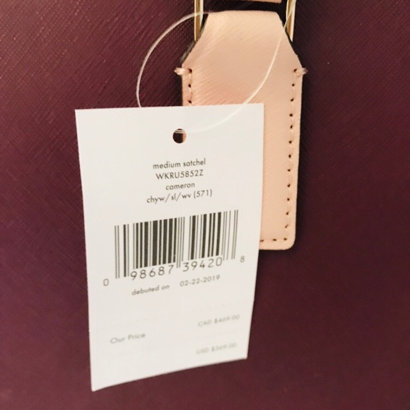 Kate Spade Medium Cameron cherrywood satchel cross - Picture 5 of 8